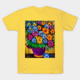 Fun and colorful abstract flowers T-Shirt